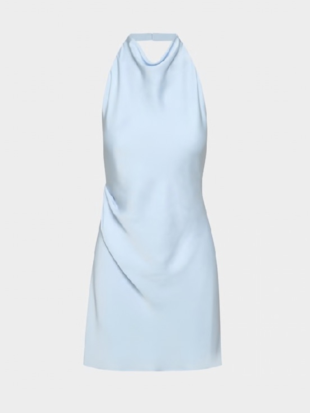 NEW Aritzia Ten Audience Satin Mini Halter Dress Size 4 Villa Blue